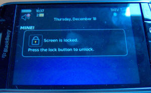 BlackBerry Storm Touchscreen display