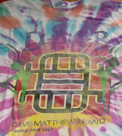 Save Matthews Band World Tour 2001 T-shirt