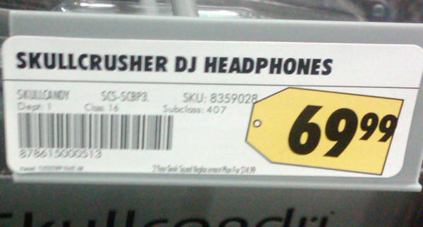 Skullcrusher DJ Headphones - For Sale at Best Buy for $69.99