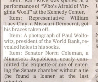 NY Times 03 Feb 2007, Page 1