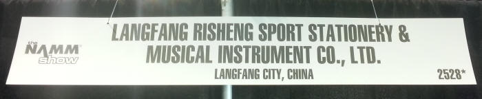 Langfang Risheng Sport Stationery & Musical Instrument Co., Ltd at NAMM 2014