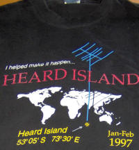 VK0IR - Heard Island DXPedition of 1997 T-shirt, front