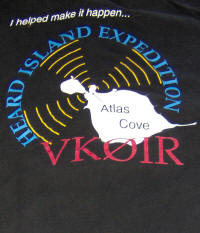 VK0IR - Heard Island DXPedition of 1997 T-shirt, rear