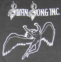 Led Zeppelin "The Song Remains the Same" T-shirt with Swan Song record company logo on the back.