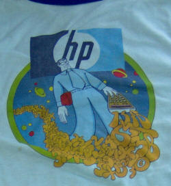 Hewlett Packard calculator promotional T-shirt
