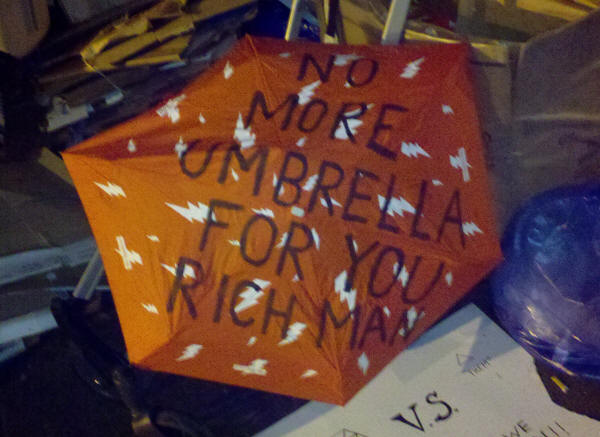 Occupy Wall Street:  "No More Umbrella for You, Rich Man"